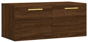 vidaXL Ντουλάπι Τοίχου Καφέ Δρυς 80x36,5x35 εκ. Επεξεργασμένο Ξύλο