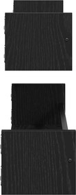 vidaXL Ράφι Τοίχου Επιτοίχιο 2 pcs Μαύρη Οξυά 80 x 16 x 14 cm