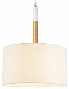 Φωτιστικό Οροφής Μονόφωτο Aca Yasmine OD650825PWH White/Wood