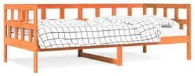 vidaXL Καναπές Κρεβάτι Καφέ Κεριού 90 x 190 εκ. από Μασίφ Ξύλο Πεύκου