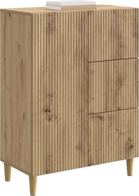 vidaXL Πλαϊνό γραφείο Artisan Δρυς 66 x 34,5 x 90 εκ