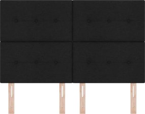 vidaXL LED κεφαλάρι με φώτα λωρίδας LED Μαύρο 144 cm Πολυεστέρας