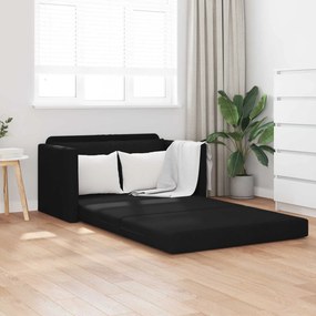 vidaXL Κρεβάτι καναπές 110cm Μαύρο ύφασμα