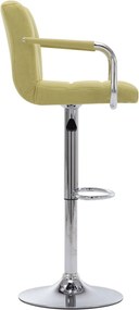 vidaXL Καρέκλες Μπαρ 2 τεμ. Πράσινες Υφασμάτινες