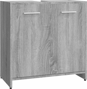 vidaXL Ντουλάπι Μπάνιου Γκρι Sonoma 60x33x60 εκ. Επεξεργασμένο Ξύλο