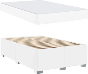 vidaXL Σκελετός Κρεβατιού με στρώμα Λευκό 120 x 190 cm ύφασμα