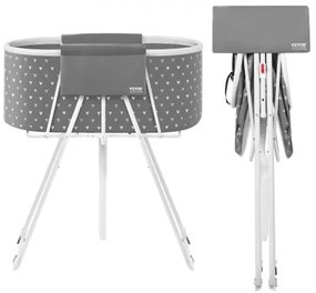 VEVOR Foldable Dog Bathtub Elevated Grey Shower Station for Small &amp; Medium Pets