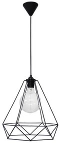 Κρεμαστό Φωτιστικό Οροφής 1xE27 Πλέγμα DM-01 Heronia Lighting-34-0346-Μαύρο 34-0346