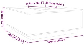 ΤΡΑΠΕΖΑΚΙ ΣΑΛΟΝΙΟΥ ΓΚΡΙ ΣΚΥΡ. 100X100X40 ΕΚ ΕΠΕΞΕΡΓΑΣΜΕΝΟ ΞΥΛΟ 3284052