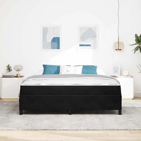vidaXL Σκελετός Κρεβατιού με στρώμα Μαύρο 180 x 200 cm ύφασμα