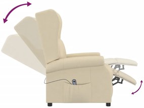 vidaXL Πολυθρόνα Ανακλινόμενη Ηλεκτρική Ανάκλιση Αν. Γκρι Υφασμάτινη