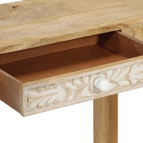 Τραπέζι Κονσόλα 110x30x75 εκ. από Μασίφ Ξεβαμμένο Ξύλο Μάνγκο 351617