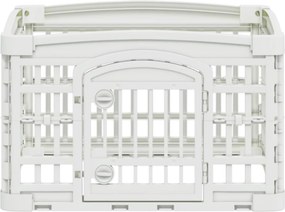 vidaXL Αλάνα Σκύλου 4 Πάνελ 60 x 60 x 38 cm Πλαστικό Λευκό