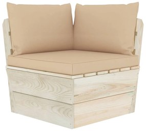 Μαξιλάρια Παλέτας 3 τεμ. Μπεζ Ύφασμα Oxford