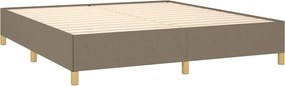 vidaXL Κρεβάτι Boxspring με Στρώμα Taupe 160x200 εκ. Υφασμάτινο