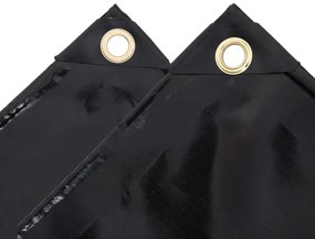 vidaXL Μουσαμάς Μαύρος 650 γρ./μ.² 5 x 6 μ.