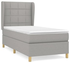 ΚΡΕΒΑΤΙ BOXSPRING ΜΕ ΣΤΡΩΜΑ ΑΝΟΙΧΤΟ ΓΚΡΙ 80X200 ΕΚ. ΥΦΑΣΜΑΤΙΝΟ 3128477