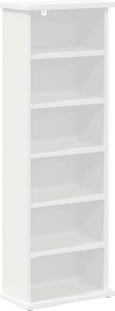 vidaXL Ντουλάπα CD Λευκό 32 x 17 x 92 εκ. Επεξεργασμένο Ξύλο