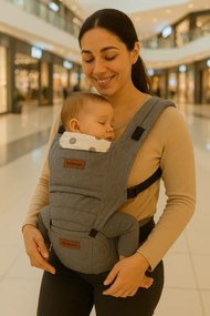 Stewehome Εργονομικό πολυλειτουργικό καγκουρό από λινό για βρέφη Γκρι