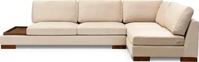Γωνιακός Καναπές με Δεξιά Γωνία Μπεζ CEDOL 313x193x80