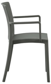 Καρέκλα - Πολυθρόνα IDA C6127.04 Dark Olive Πολυπροπυλενίου 41,3x54,2x81,8Υεκ. 41.3x54.2x81.8 εκ.