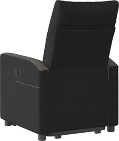 vidaXL Πολυθρόνα Ηλεκτρική Ανακλινόμενη με Ανύψωση Μαύρη Υφασμάτινη