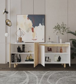 Κονσόλα Sapphire Δρυς / Λευκό NUGEN 180x45x75
