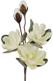 Τεχνητό Λουλούδι Μανόλια 00-00-6077-1 86cm Ecru Marhome Foam