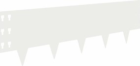 vidaXL Περίγραμμα γκαζόν 20 τμχ. 100 x 30 cm Ατσάλι Λευκό