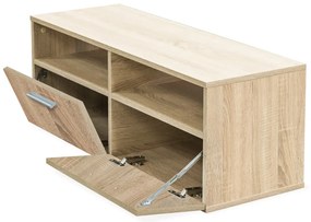 vidaXL Έπιπλο Τηλεόρασης Χρώμα Δρυς 95 x 35 x 36 εκ. από Επεξ. Ξύλο