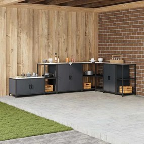 vidaXL Ράφι Αποθήκευσης Κουζίνας Ανθρακί 60 x 50 x 92 εκ. Ατσάλι