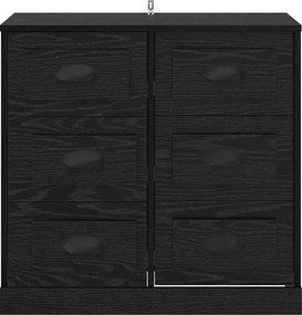 vidaXL Πλαϊνό γραφείο με συρτάρι Μαύρη Οξυά 70 x 35,5 x 67,5 εκ.
