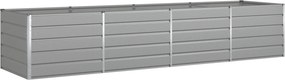 vidaXL Γλάστρα Ανοιχτό γκρι 385 x 100 x 75 εκ Επικαλυμμένος Χάλυβας