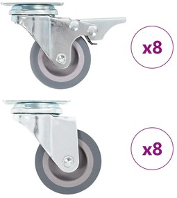 vidaXL Ρόδες Περιστρεφόμενες 16 τεμ. 50 χιλ.