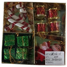 Σετ Χριστουγεννιάτικα στολίδια - 2.5cm - 14pcs - 023155