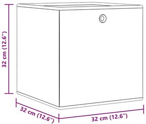 Πτυσσόμενα κουτιά αποθήκευσης 4 τεμάχια Καφέ Μη υφασμένο ύφασμα - Καφέ