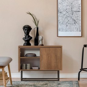 Μπουφές Καρυδιά / Μαύρο ZURI 90x36x72