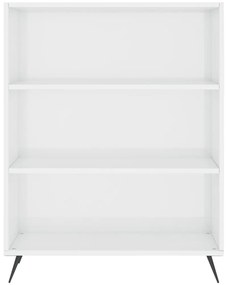 vidaXL Βιβλιοθήκη Γυαλιστερό Λευκό 69,5x32,5x90 εκ. Επεξεργασμένο Ξύλο