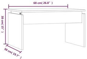 Τραπεζάκι Σαλονιού Καφέ Δρυς 68x50x38 εκ. Επεξεργασμένο Ξύλο - Καφέ