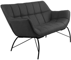 Καναπές Διθέσιος Adams Ε7115,1 130x83x78cm Anthracite-Black