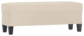 vidaXL Πάγκος Κρεμ 100x35x41 εκ. από Ύφασμα Μικροϊνών