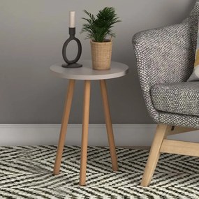 Τραπεζάκι βοηθητικό Roma Megapap χρώμα cappuccino 33,5x33,5x46εκ.