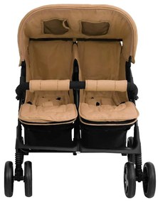 vidaXL Καρότσι Διδύμων Taupe Ατσάλινο