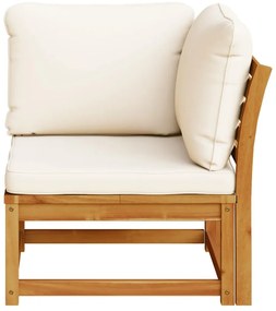 vidaXL Καναπές Κήπου Γωνιακός Μαξιλάρια 73x73x65εκ. Μασίφ Ξύλο Ακακίας