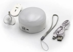 Adeleq Φωτιστικό LED Ντουλάπας-Φακός Φ84x48mm Με Διακόπτη Επαναφορτιζόμενο 3W Στρογγυλό Λευκό 4-102