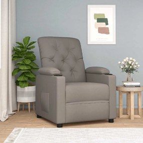 vidaXL Πολυθρόνα Ανακλινόμενη Taupe Υφασμάτινη