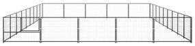 vidaXL Σπιτάκι Σκύλου Μαύρο 45 μ² Ατσάλινο