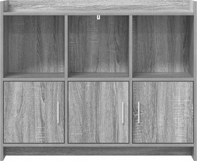 vidaXL Πλαϊνό γραφείο Γκρι Sonoma 98,5 x 33 x 80 εκ Επεξεργασμένο Ξύλο