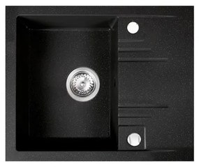 FERRO DRGM48/58HA Νεροχύτης Κουζίνας Γραφίτη Λαμπερό 58x48cm