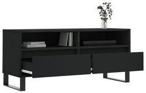 vidaXL Έπιπλο Τηλεόρασης Μαύρο 100x34,5x44,5 εκ. Επεξεργ. Ξύλο